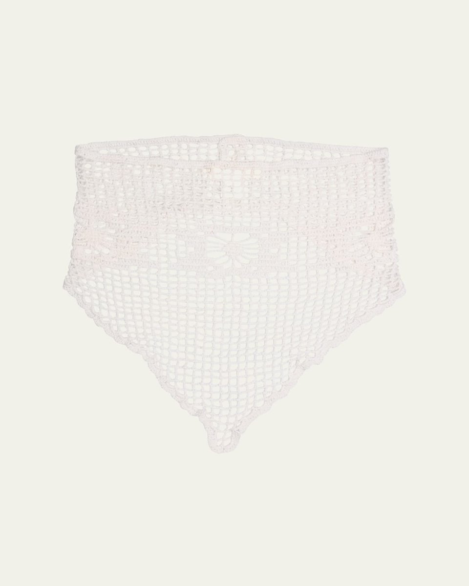 Doilie Crochet-Knit Bandana